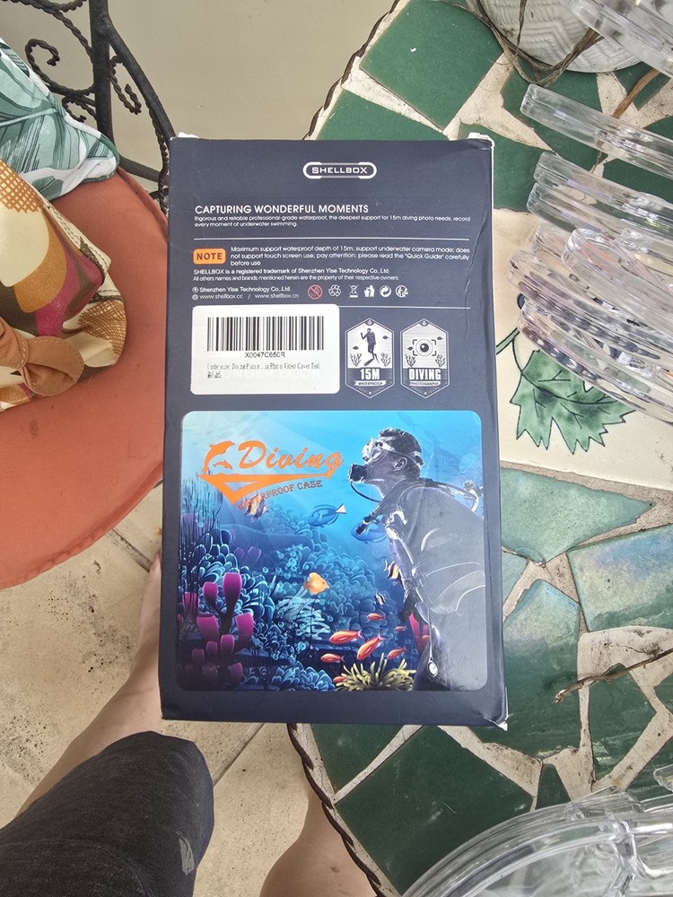 Shellbox Waterproof Diving Case, 2nd Generation 15M Waterproof iPhone/Samsung