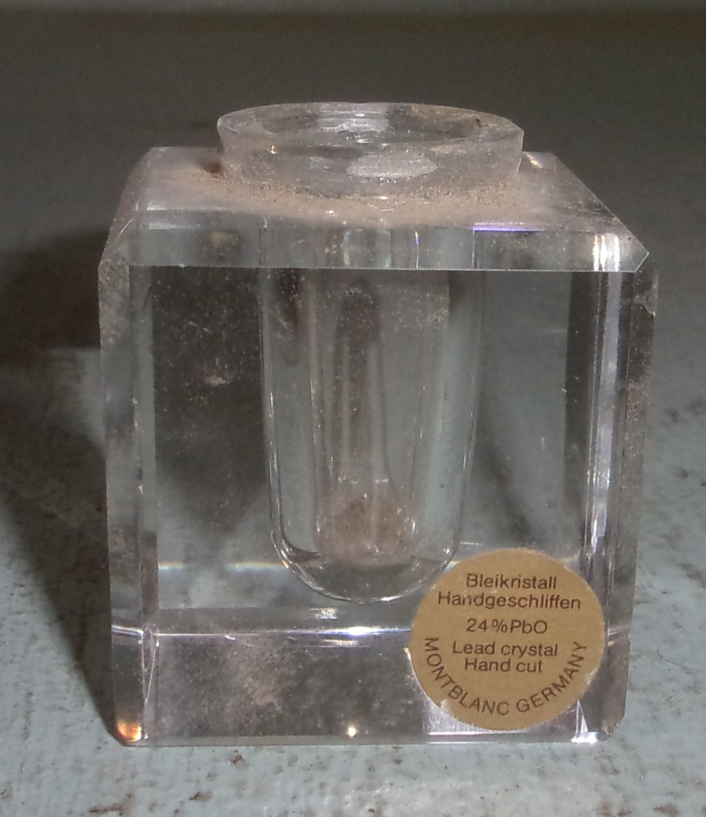 Montblanc Germany Lead Crytal Inkwell As Is