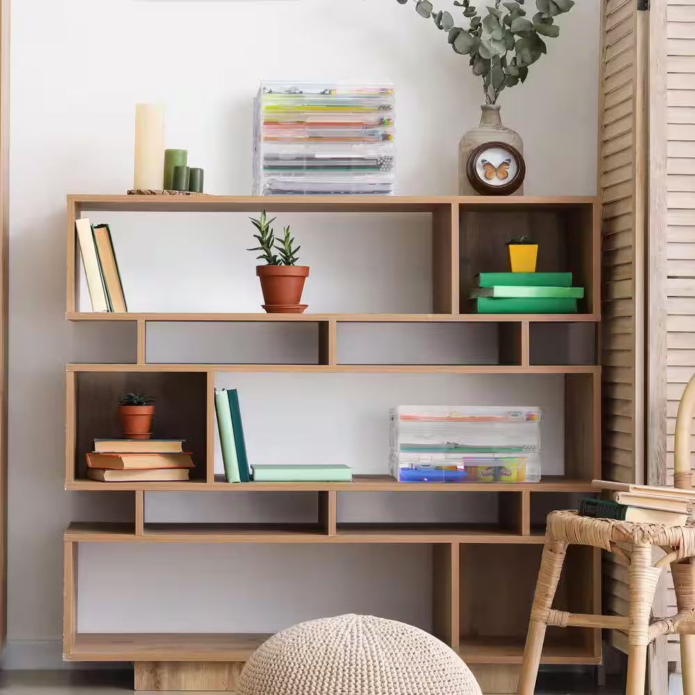 Stackable Snap-Tight Storage Containers, Clear, 12.2 In. W X 1.6 In. H Plastic D