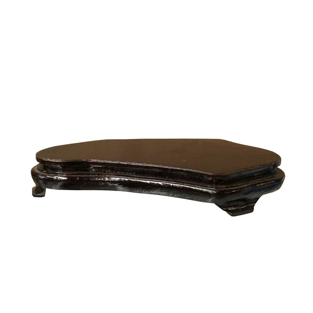 8" Dark Brown Wood Irregular Shape Display Stand Riser Easel ws4131