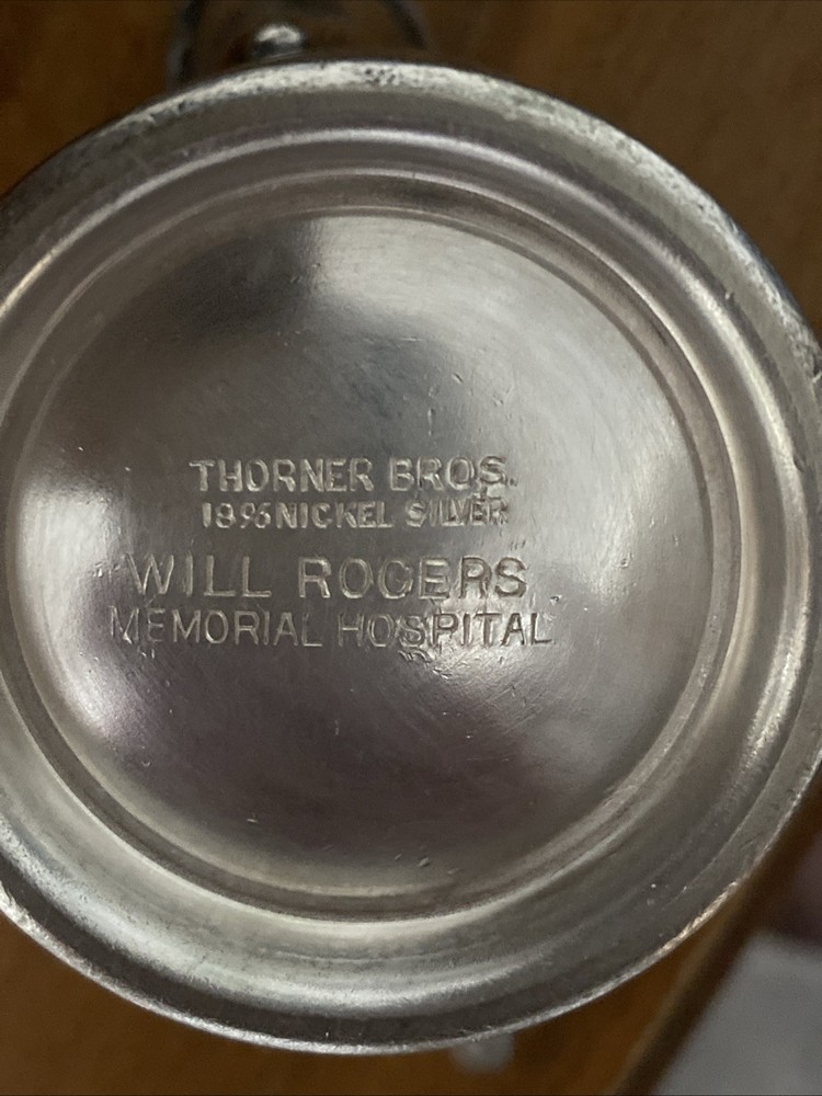 Will Rogers Nickel Silver Pitcher