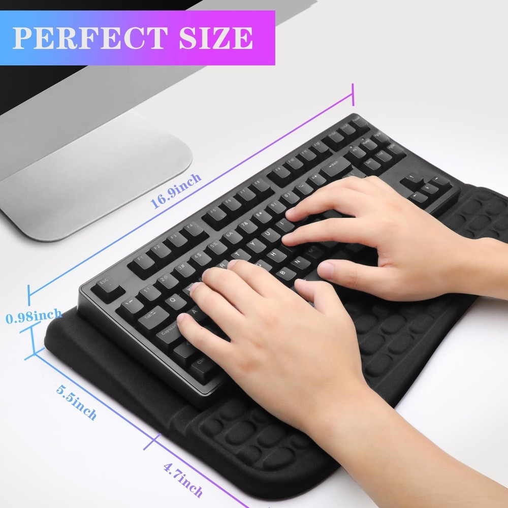 Computer Keyboard Stand Pad with Wrist Rest, Ergonomic Comfy Tilted Keyboard ...