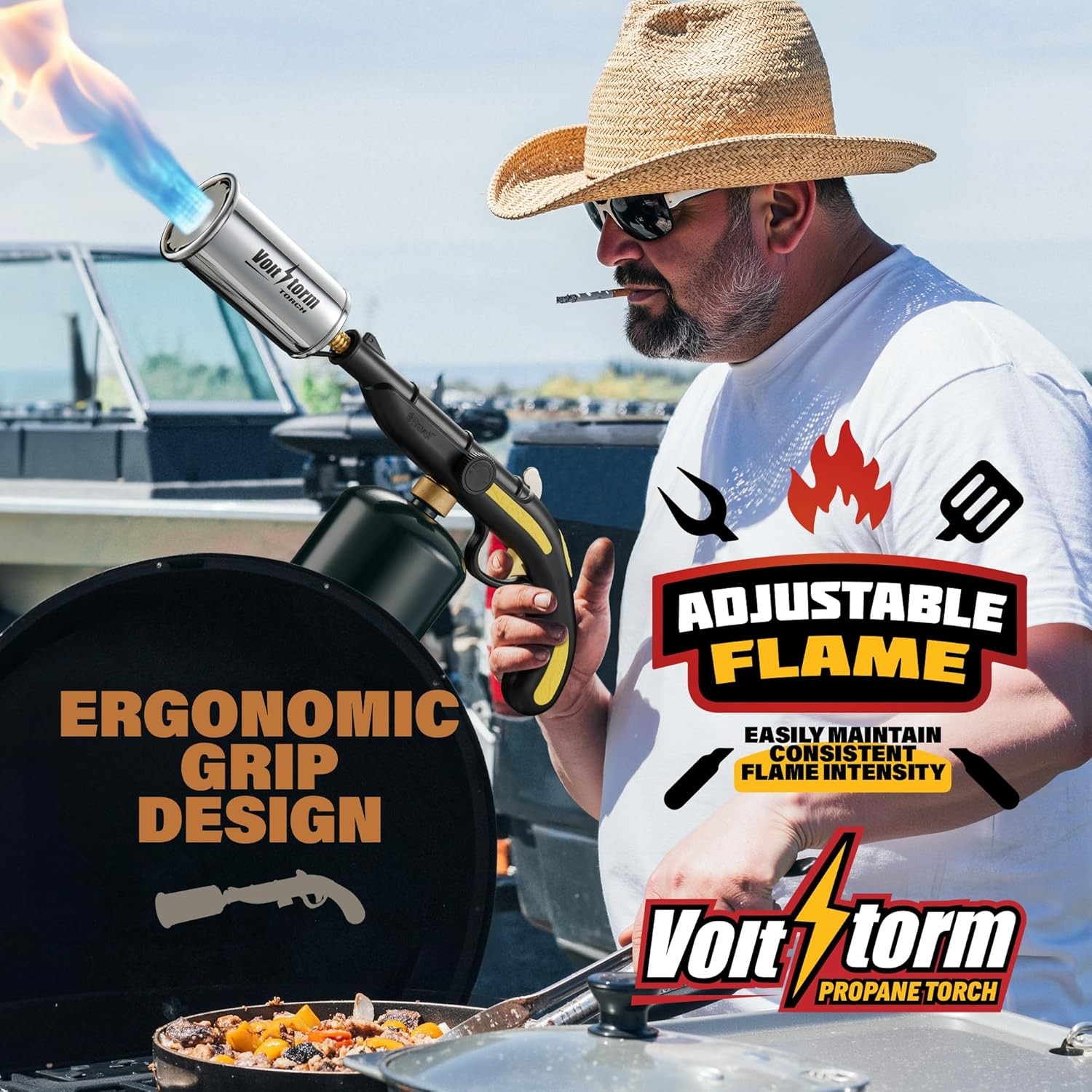 Propane Cooking Torch Grill Gun& Culinary Kitchen Blow Torch Charcoal Torch