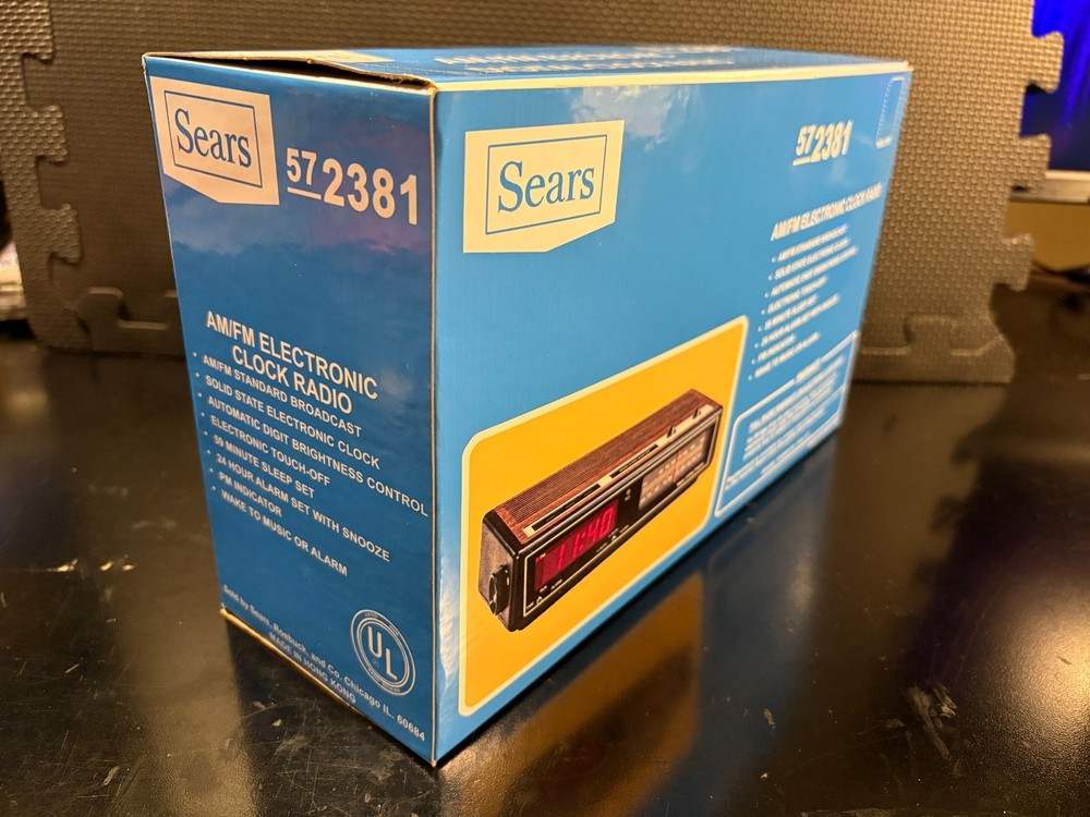 Sears Com Trek Alarm Clock - Empty custom design display box
