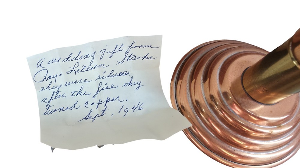 1946 Vtg Copper Candlestick Holders