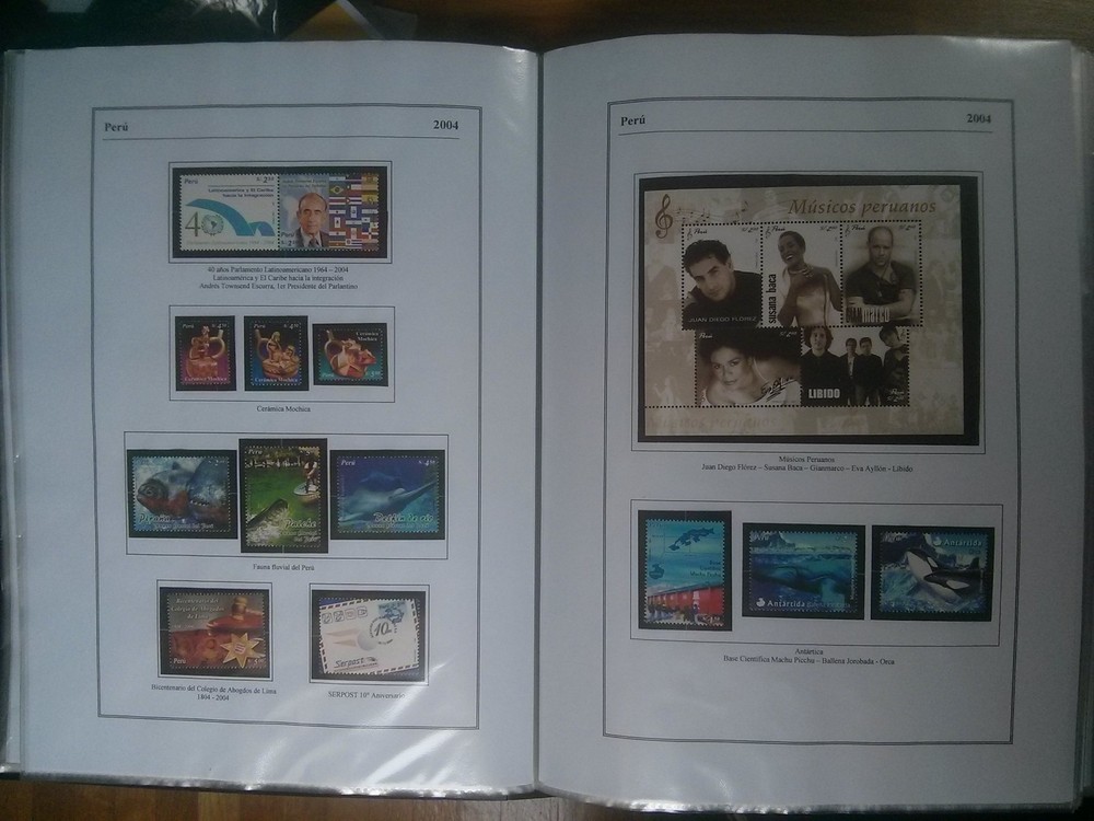 PERU stamp album pages INDIVIDUAL years between 2001-2021 PDF format sellos