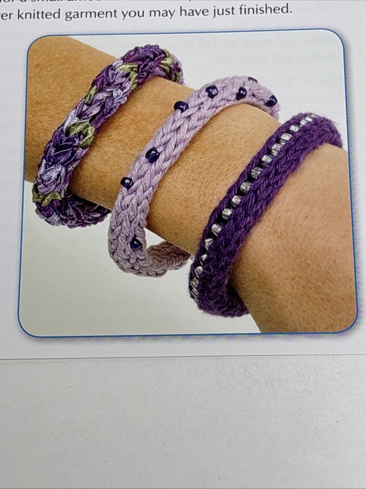 Bracelets With or Without Beads Knitting Pattern Card Page