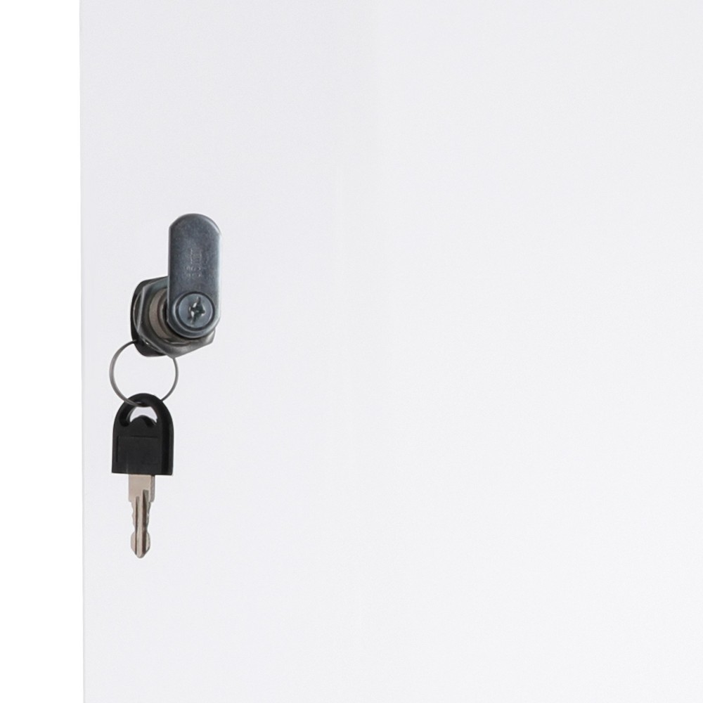 4 Tiers Clear Rectangular Display Case Desktop Lockable Acrylic Organizer w/Keys