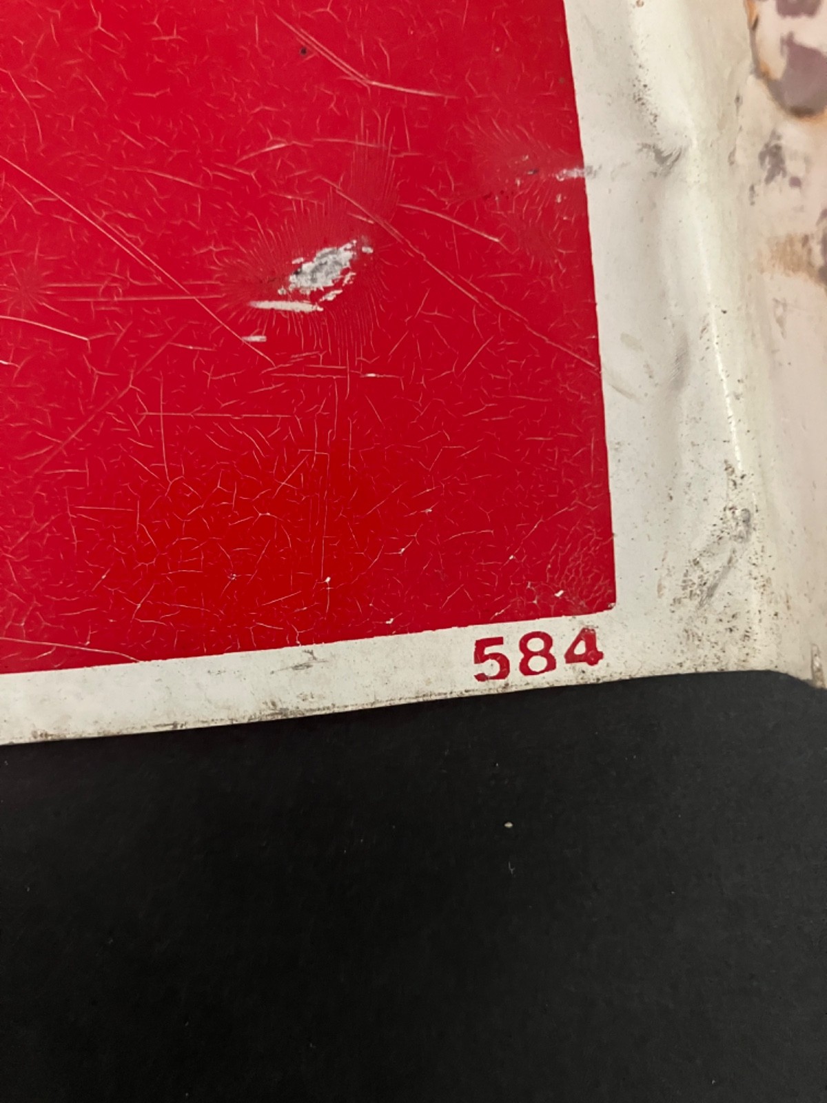 ORIGINAL VINTAGE METAL COCA COLA FLANGE SIGN 2 SIDED SPANISH SIGN