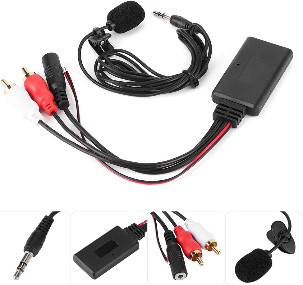Bluetooth AUX Module 2 Cable Adapter with Hands- Microphone 12V