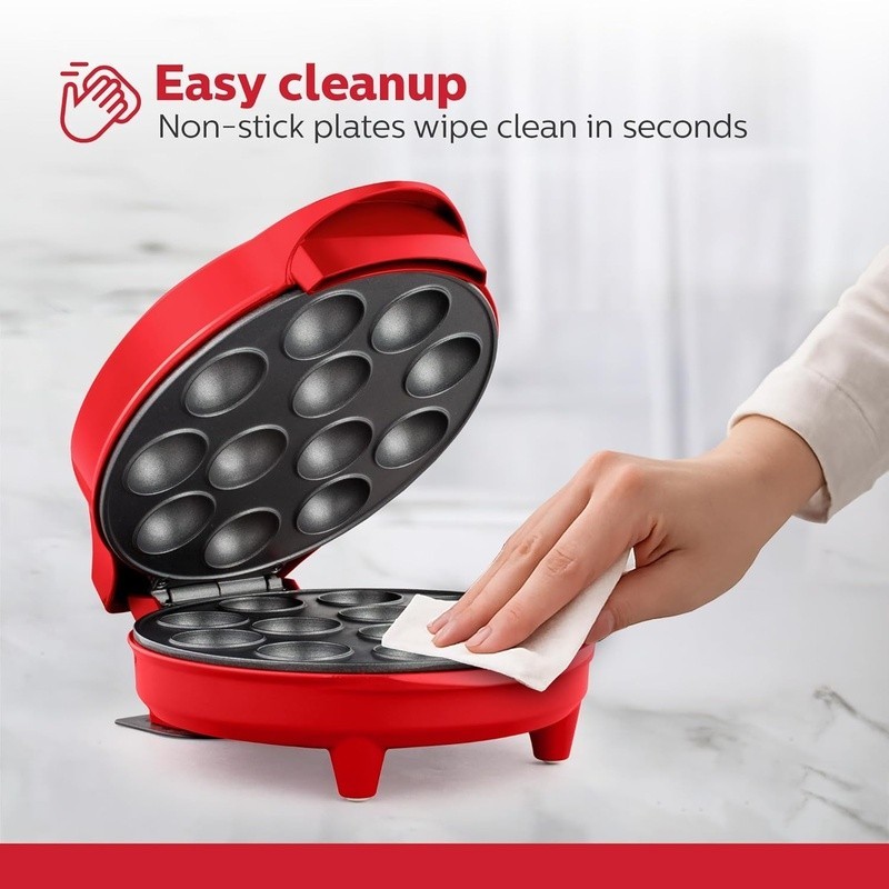 Nonstick Cake Pop Maker 12 Cup Fast Baking Compact Easy Cleanup Quick Heating US