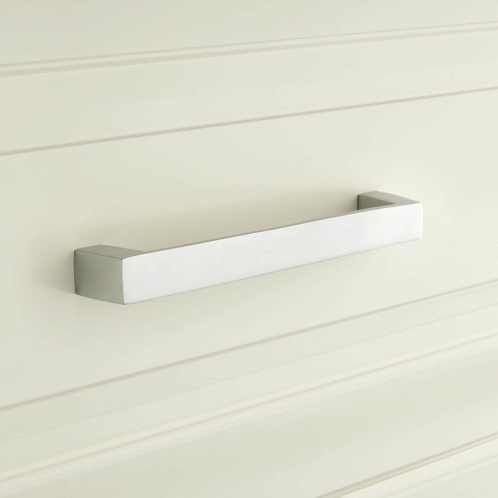 Modern Brushed Nickel Square Style Cabinet Handle Pulls Bar Door Drawer Hardware