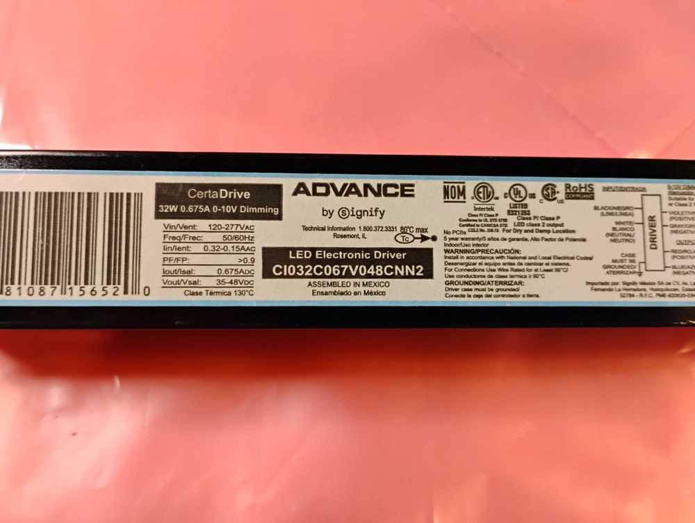 ADVANCE Signify LED Electronic Driver CI032C067V048CNN2 32W