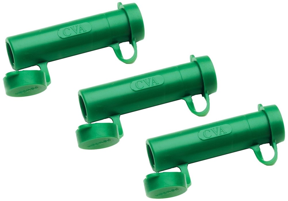 CVA AC1556A .50 Cal Rapid Loader Green Plastic 3 Pack for Muzzleloader Rifles