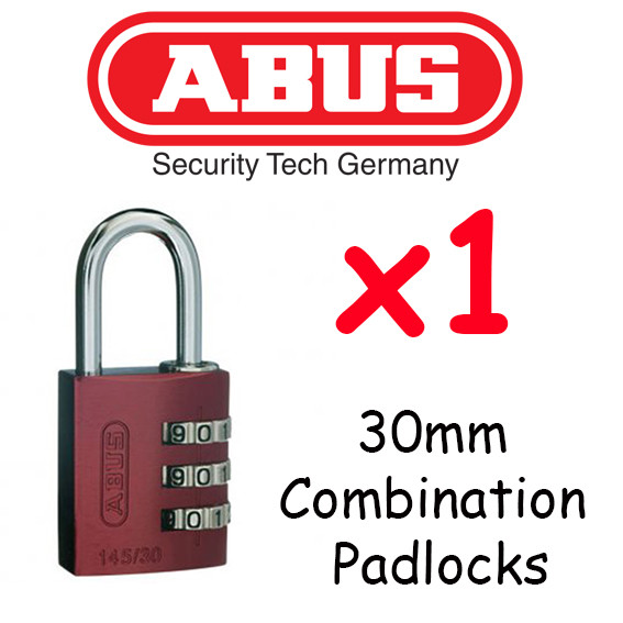 ABUS Combination Padlocks - Resettable 30mm  x1  High quality - RED