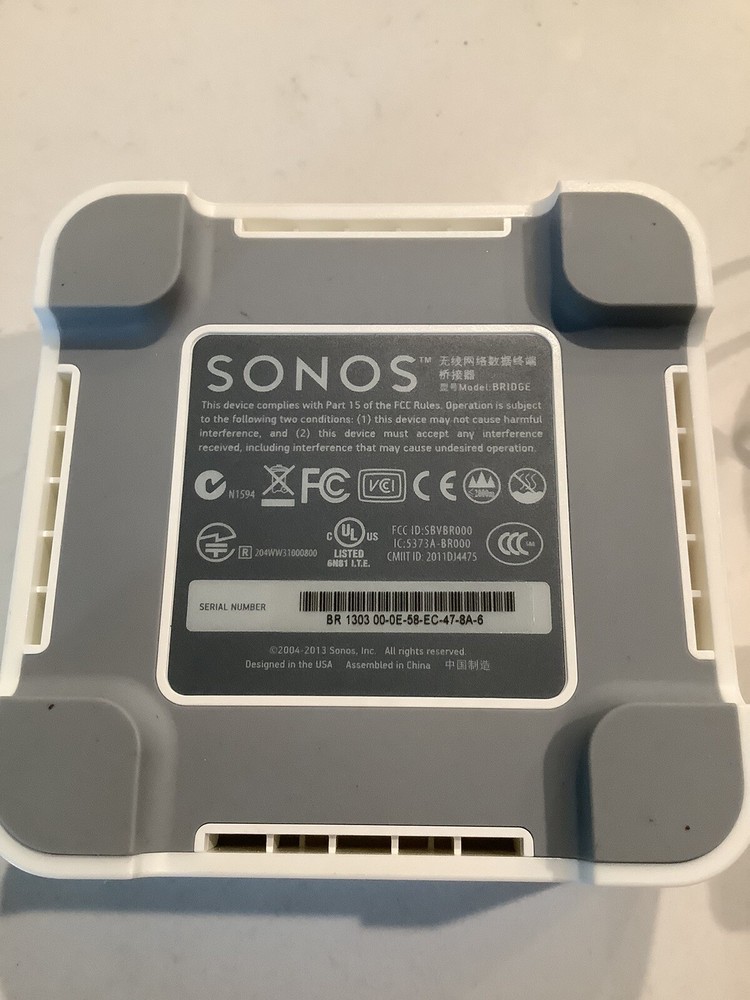 SONOS Bridge - Wireless Home Theater Audio Receiver Component Ethernet