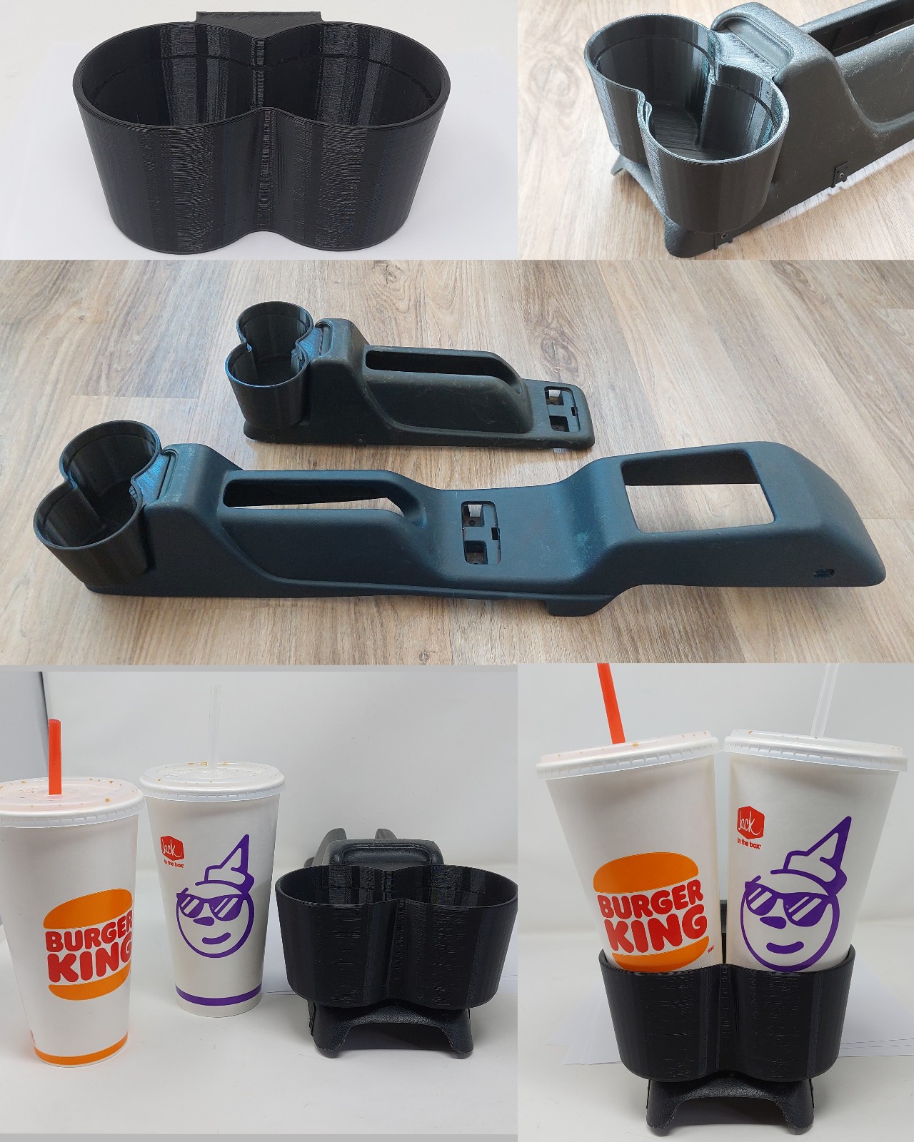 DUAL Cup Holder 1988-1991 Honda Civic EF HATCHBACK Rear Ash Tray 89 1990 hatch