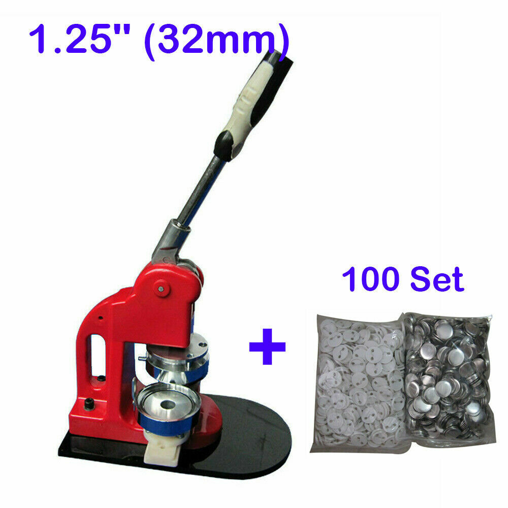 1.25'' Manual Button Badge Maker Machine Button Badge Punch Press +Button Supply
