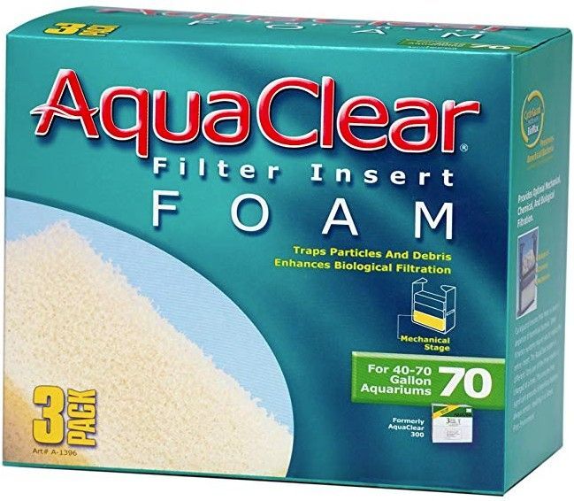 Aquarium, Aquaclear Filter Insert Foam (Size 70 - 3 count)