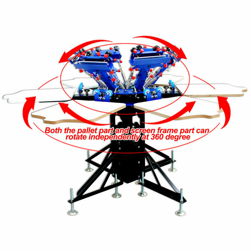 TECHTONGDA 6 Color Screen Printing Kit Micro-adjust Beginner Kit Full Function