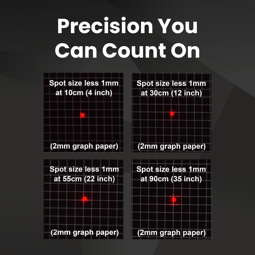 Quarton Red Circular Dot Laser Module, 635nm Class I, 3~6VDC, 1 meter Silver