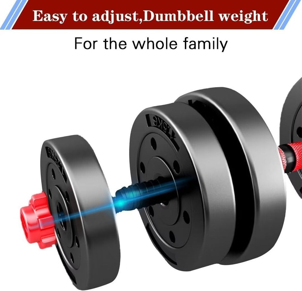 Home Gym Essential: Adjustable Lightweight Dumbbells Set with Barbell Function