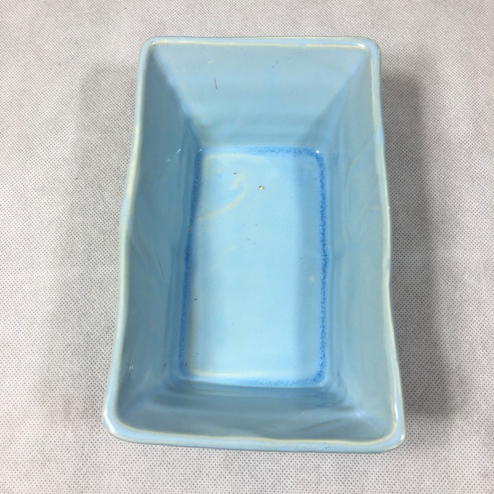 Ceramic Blue Rectangle Planter 8.25"