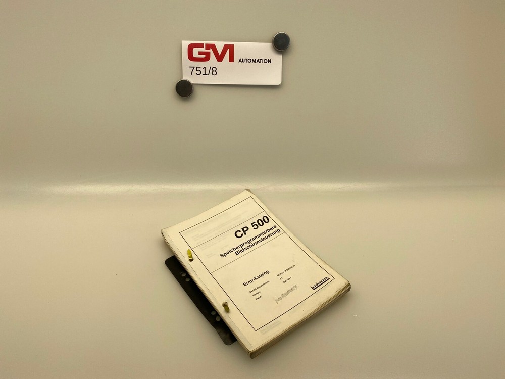 Bachmann Electronics CP 500 Manual Error Catalog Screen Control