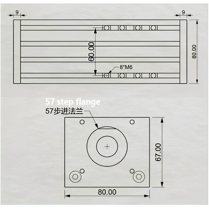 Rail Motion Slide Stage Actuator CNC Linear Guide Stroke With 57 Stepper Motor
