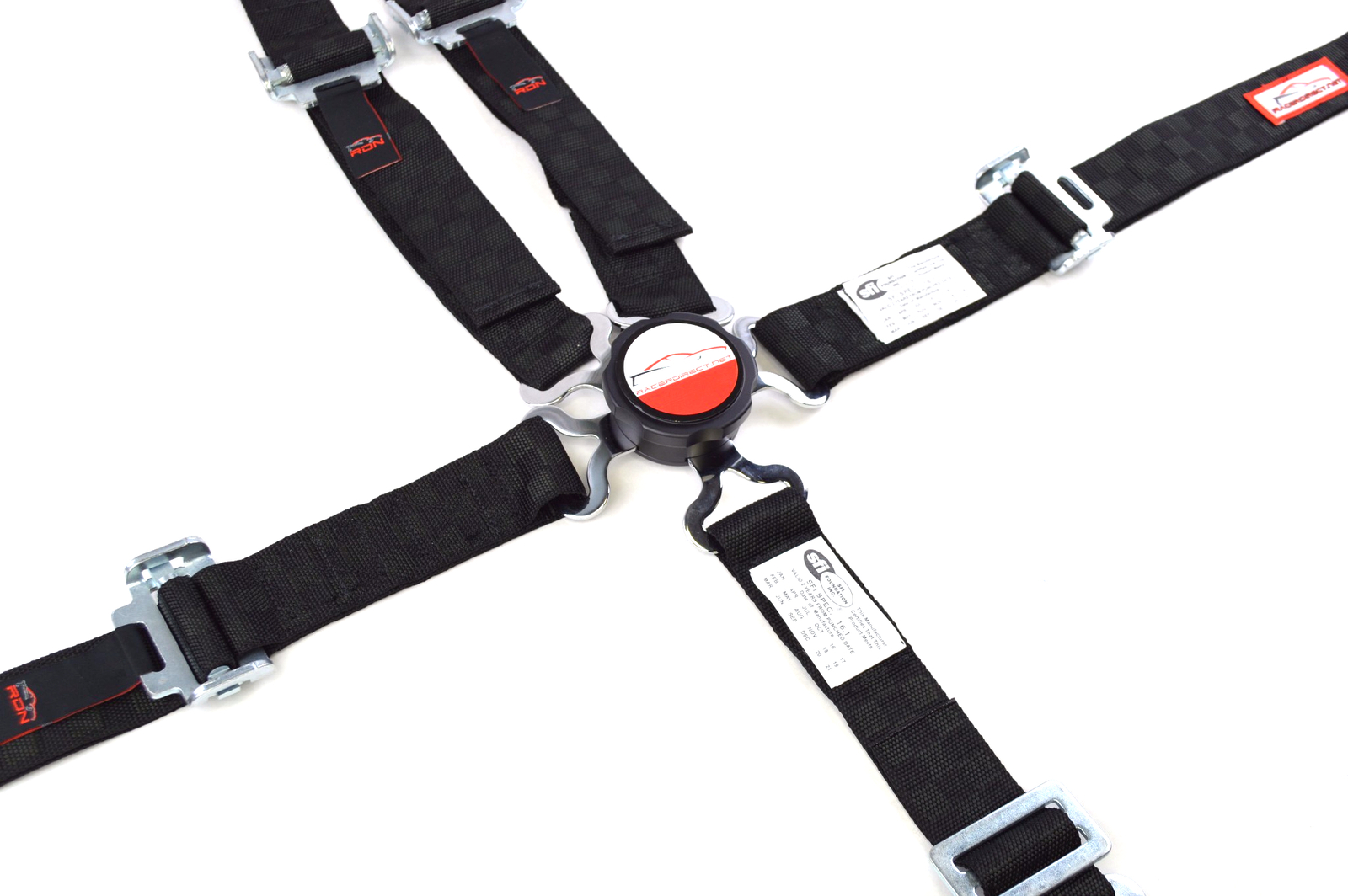 QUARTER MIDGET HARNESS 5 POINT CAM LOCK 2" SFI 16.1 UNIVERSAL BLACK CHECKERBOARD