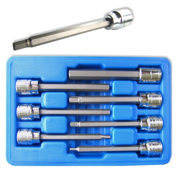 7 pc METRIC 3/8 Ex-Long Socket HEX ALLEN Auto Bit Set 7PC