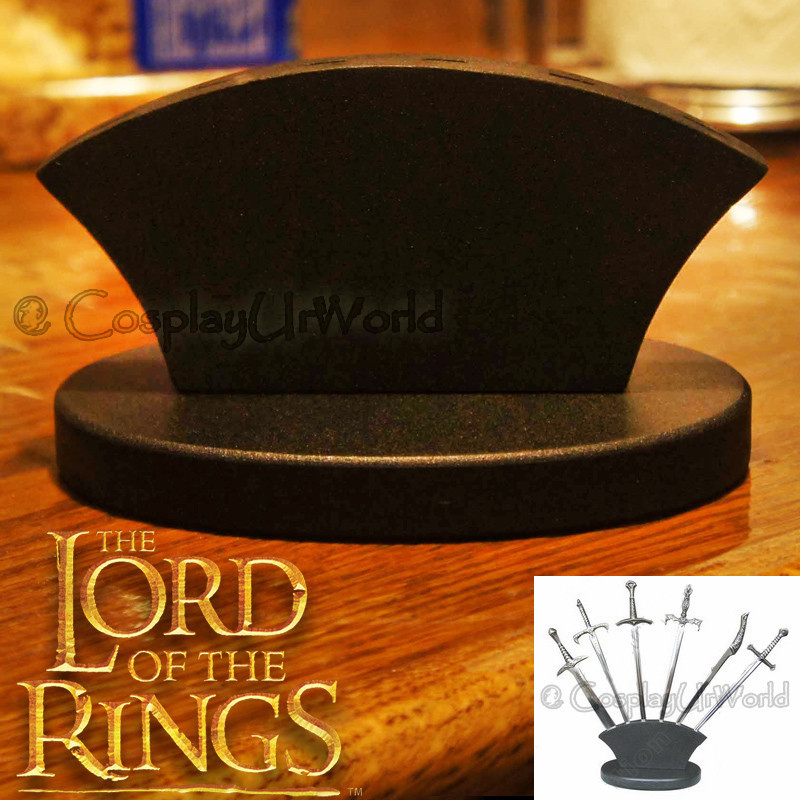 Miniature Swords Wooden Stand Base