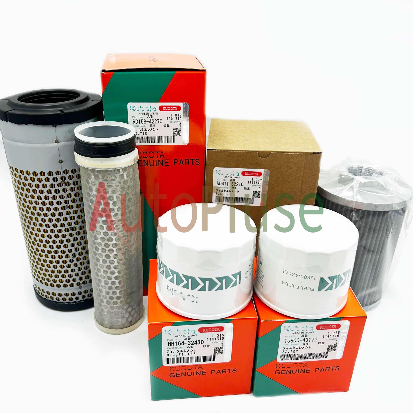 For Kubota KX040-4 Mini Excavator Maintenance Filter Kit RD411-62210 HH164-32430