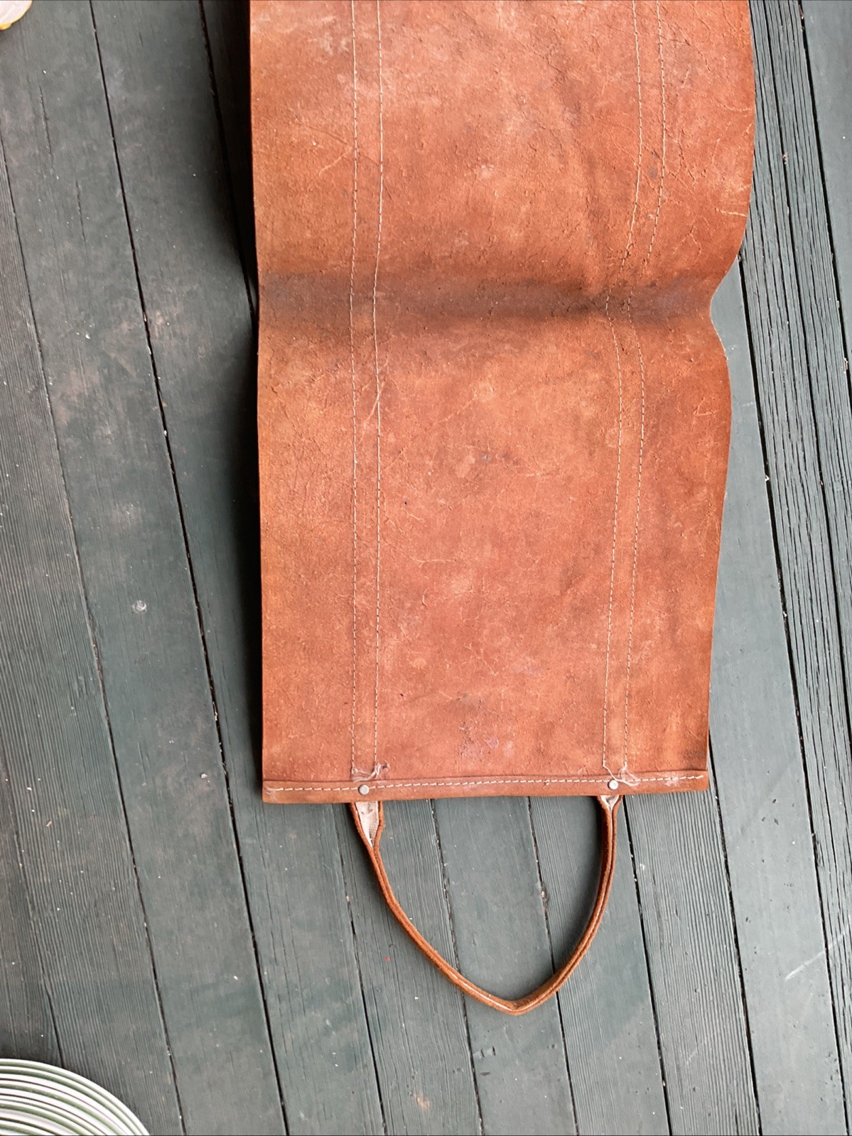 34"x14.5" Leather Firewood Log Carrier Sling vintage cool Look