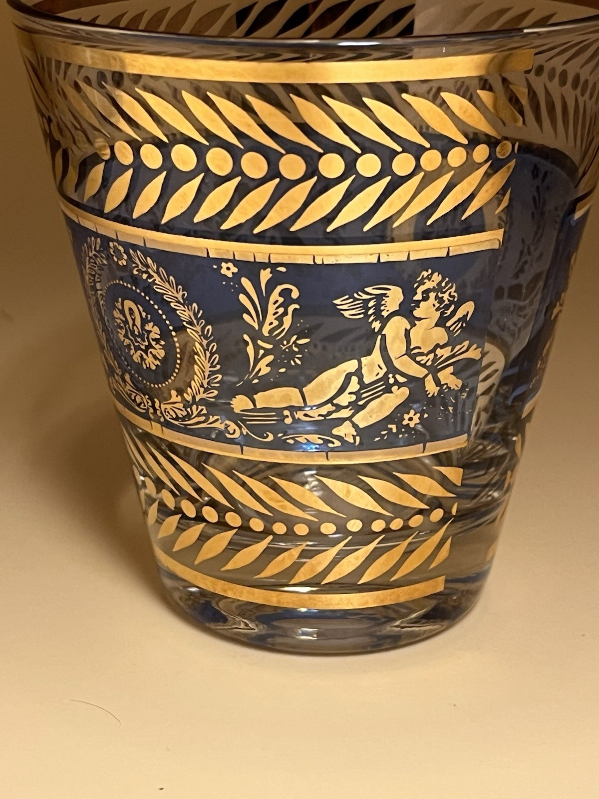 SET Of 8 MCM Marshall Fields Blue Angel Whiskey Glasses New In Box & Wrapping