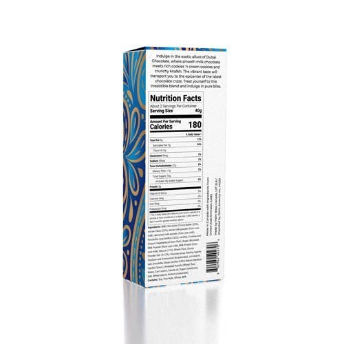 Oasis Treasures Dubai Chocolate Bars, Assorted Flavors