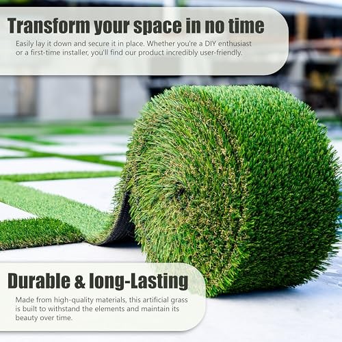 Artificial Grass Strip 4" x25' for Indoor/Outdoor Use-Realistic, 1" 4in x 25ft