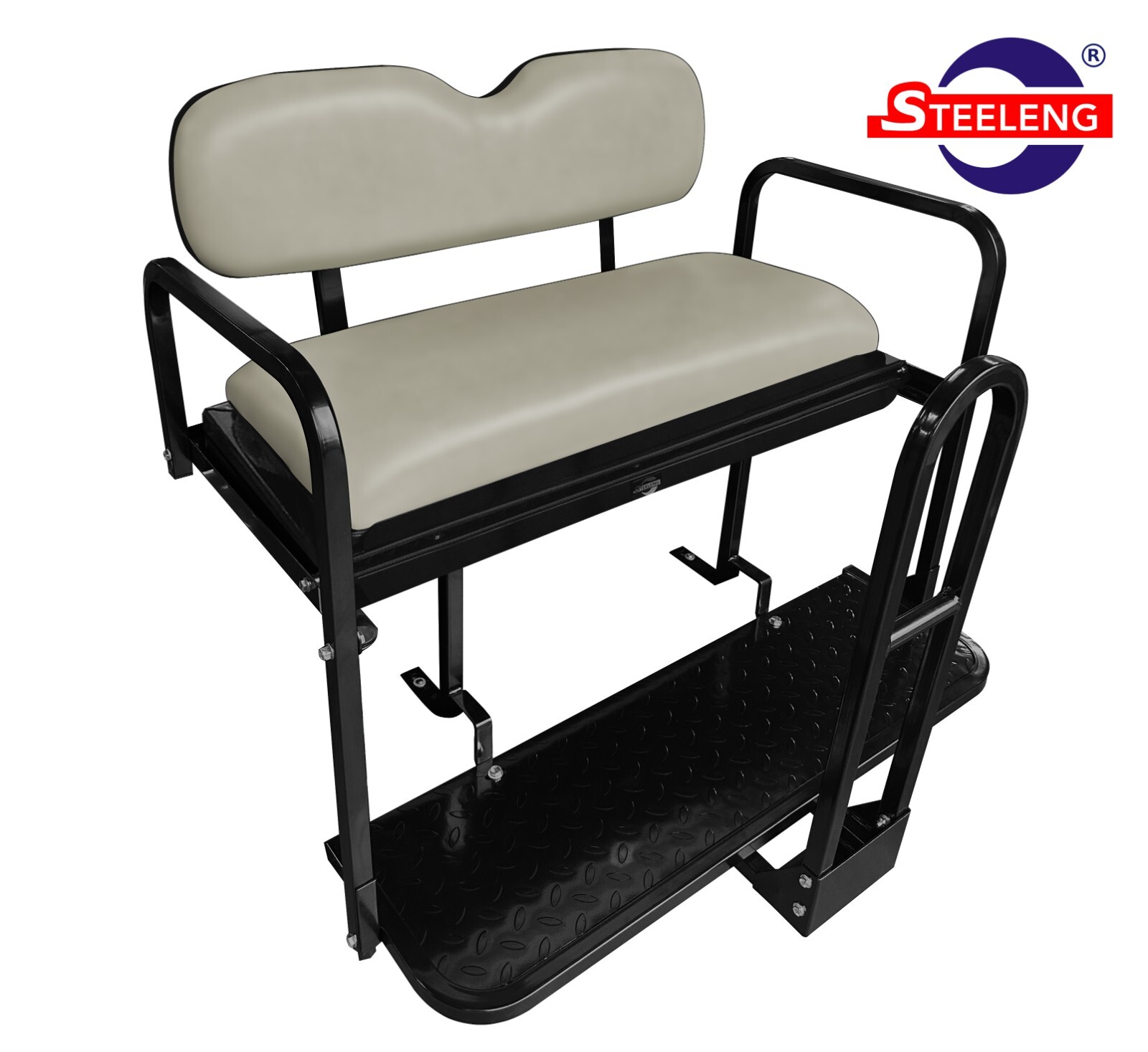 Rear Flip seat kit for Yamaha Golf Cart DRIVE2 model (Sandstone) with Grab Bar