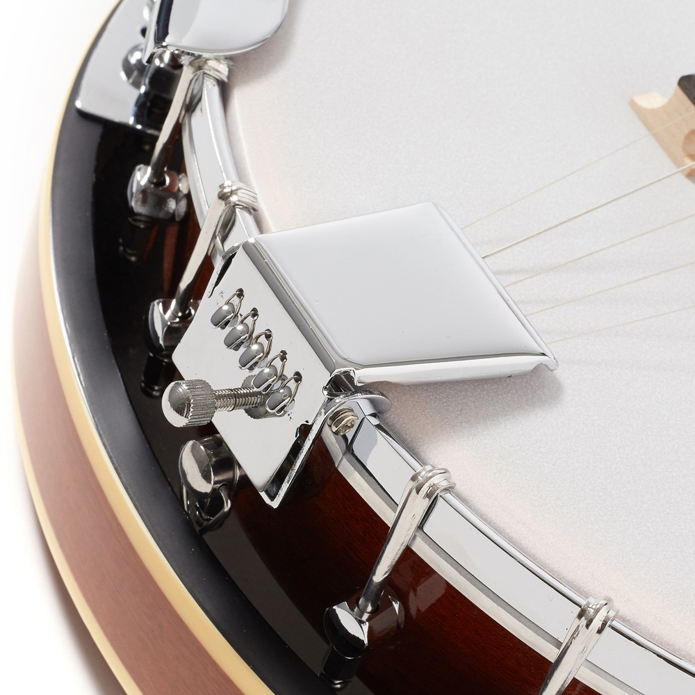 5-String Banjo Guitar 24 Bracket with Closed Solid Back and Geared 5th Tuner