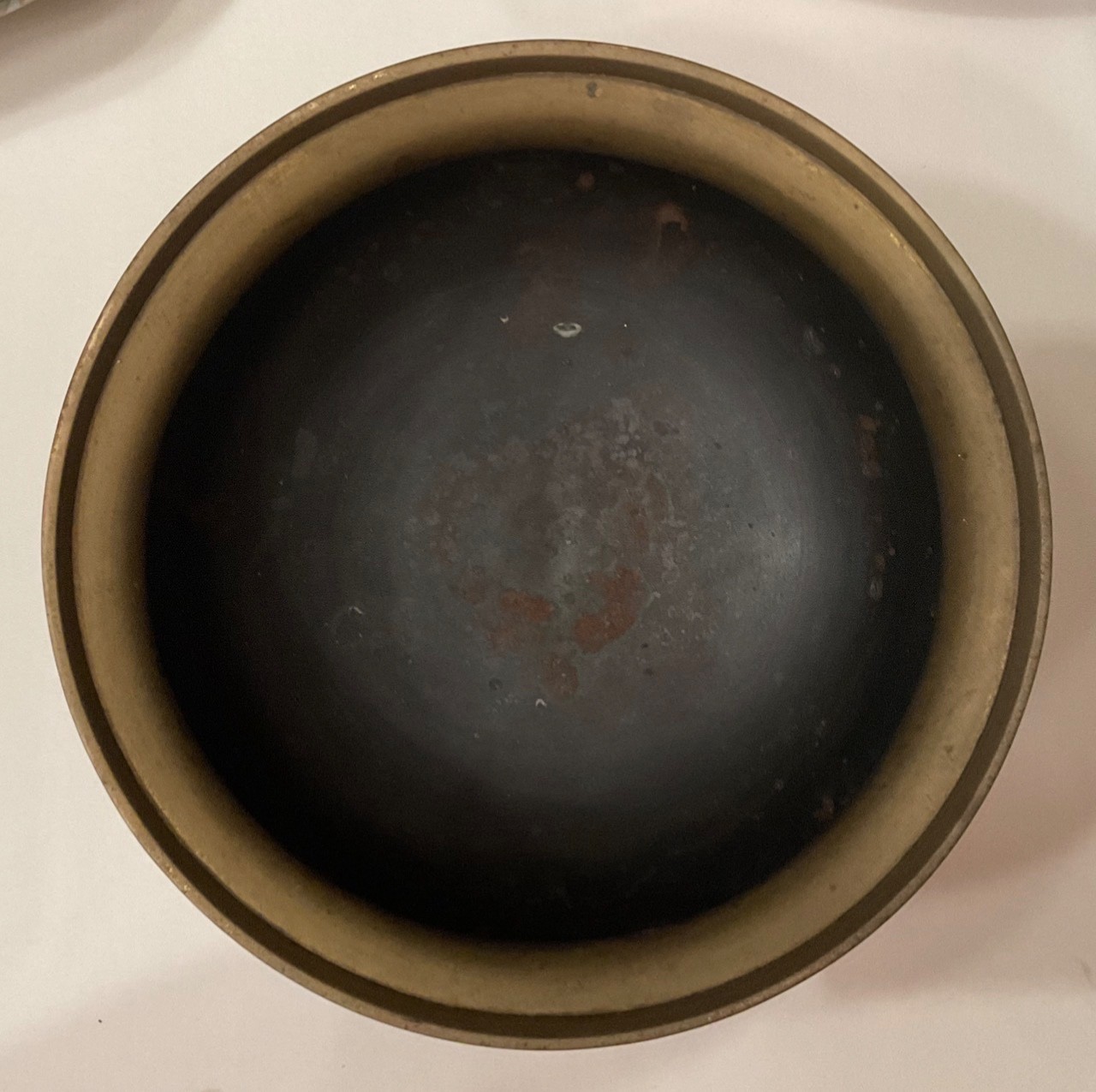 Etched Brass Pedestal Bowl Urn Peacock Floral Motif 7.3lb Ornate Centerpiece