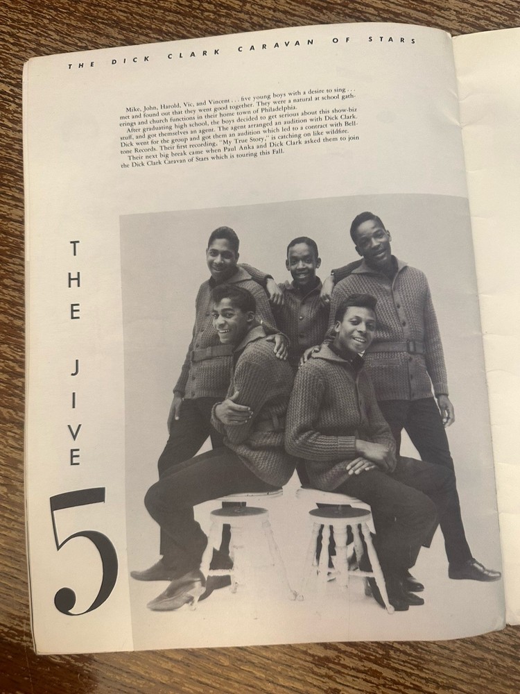 DICK CLARK CARAVAN OF STARS PROGRAM 1960'S PAUL ANKA CHUBBY CHECKER JIVE FIVE