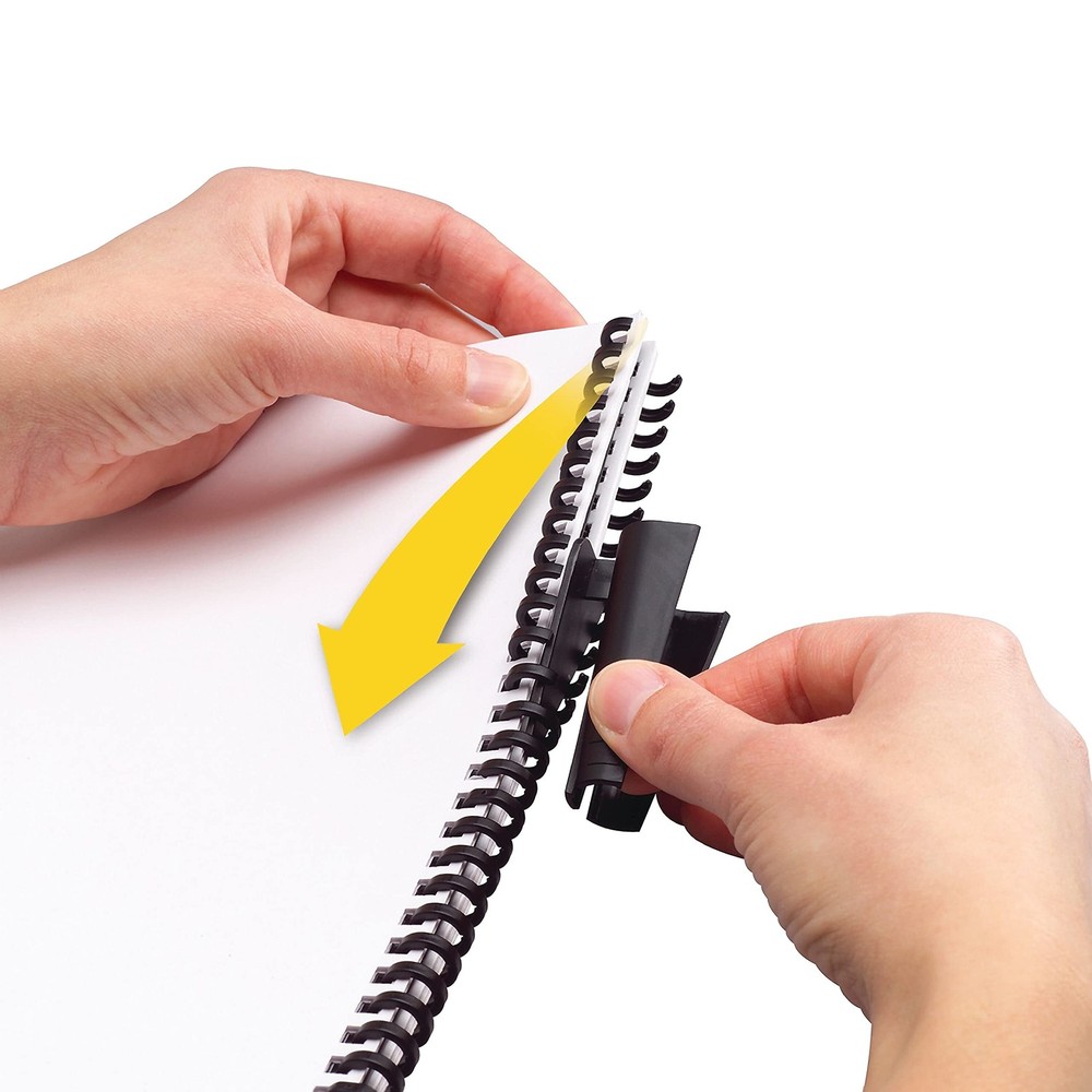 Proclick Binding Spine 32 Ring Plastic 11 Inch Black 25 Pack For Reports