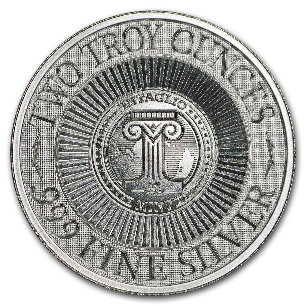2 oz UHR Silver Round - Deuce Head Four Skull