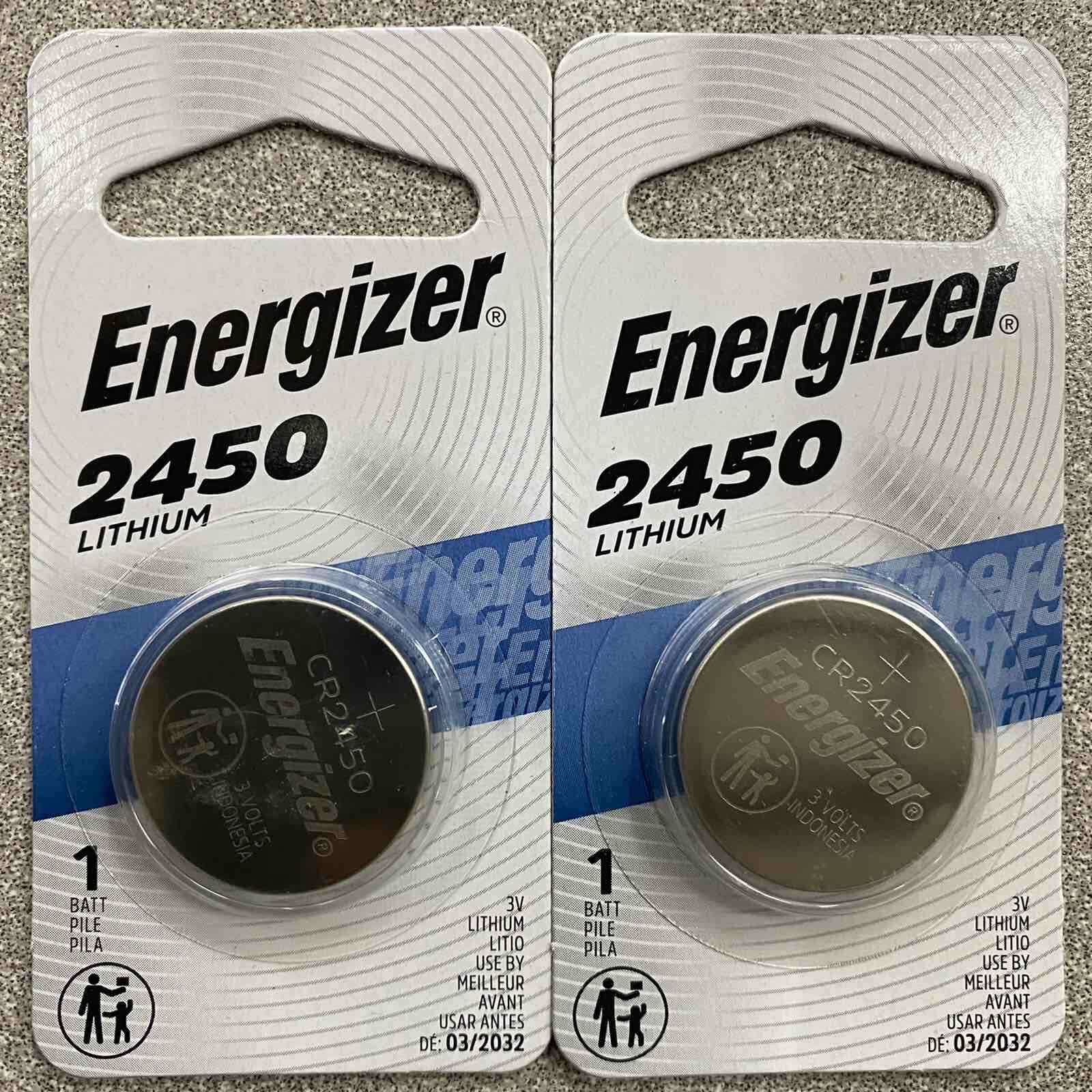 2 Pack New Fresh Energizer ECR2450 CR2450 BR2450 Lithium 3V Battery Exp 03/2032