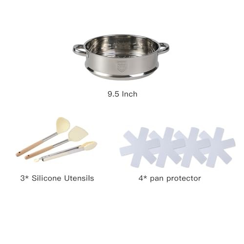 16PCS Nonstick Cookware Set - Durable Pots & Pans, Easy Clean Kitchen Essentials