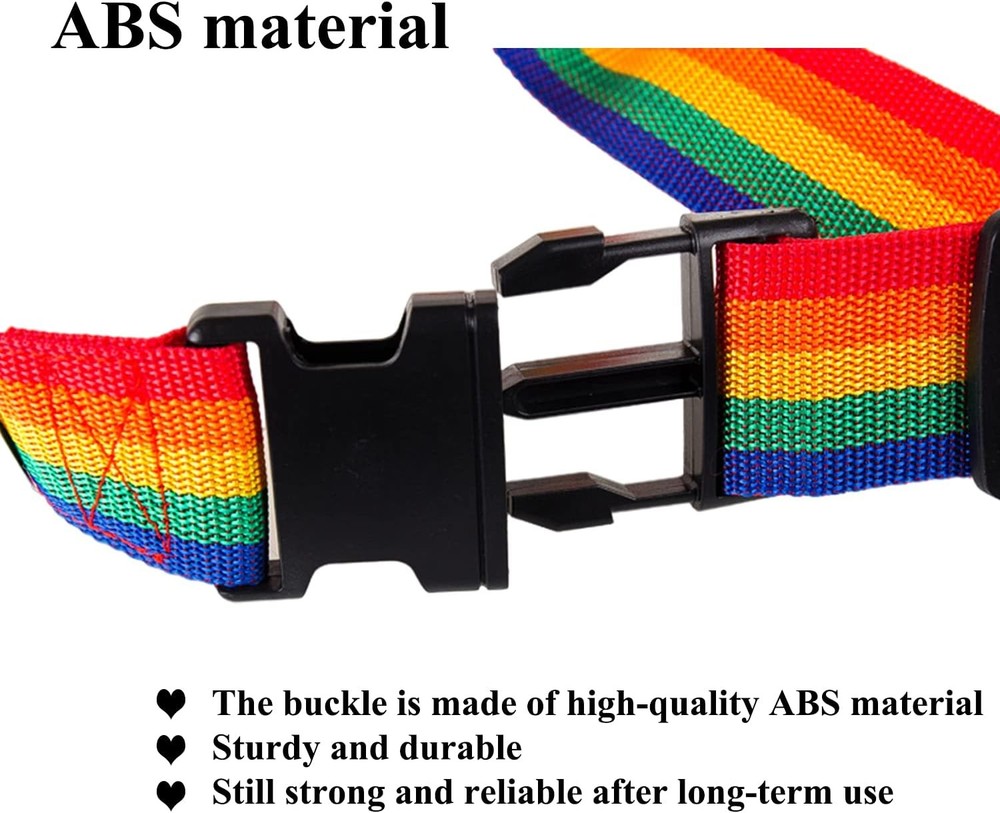 2 Pack Suitcase Belts, Adjustable Luggage Straps with Quick Release Buckle