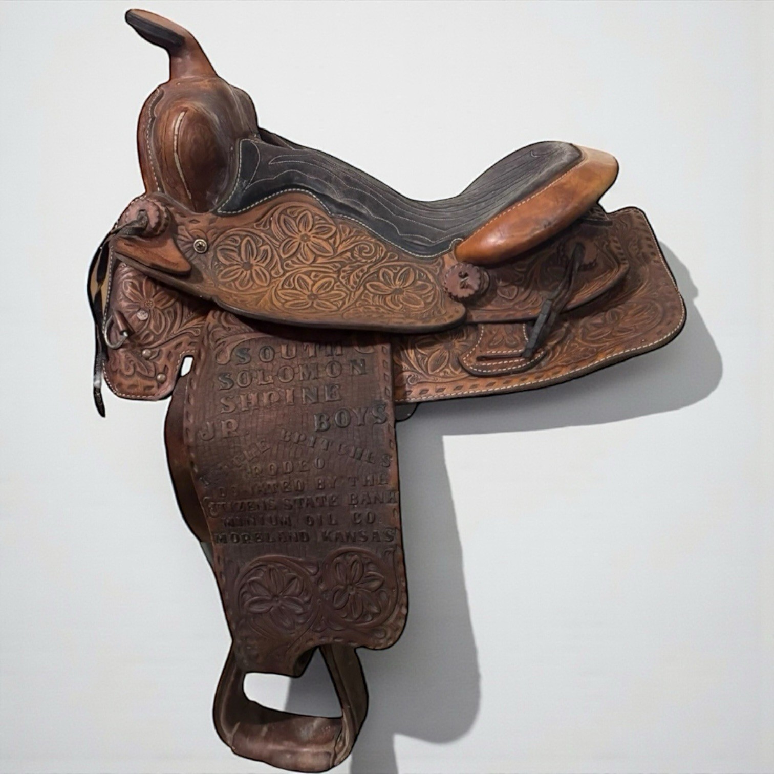 Antique Rider Buford Barrel Saddle 14” Western Rodeo Oil Kansas KS