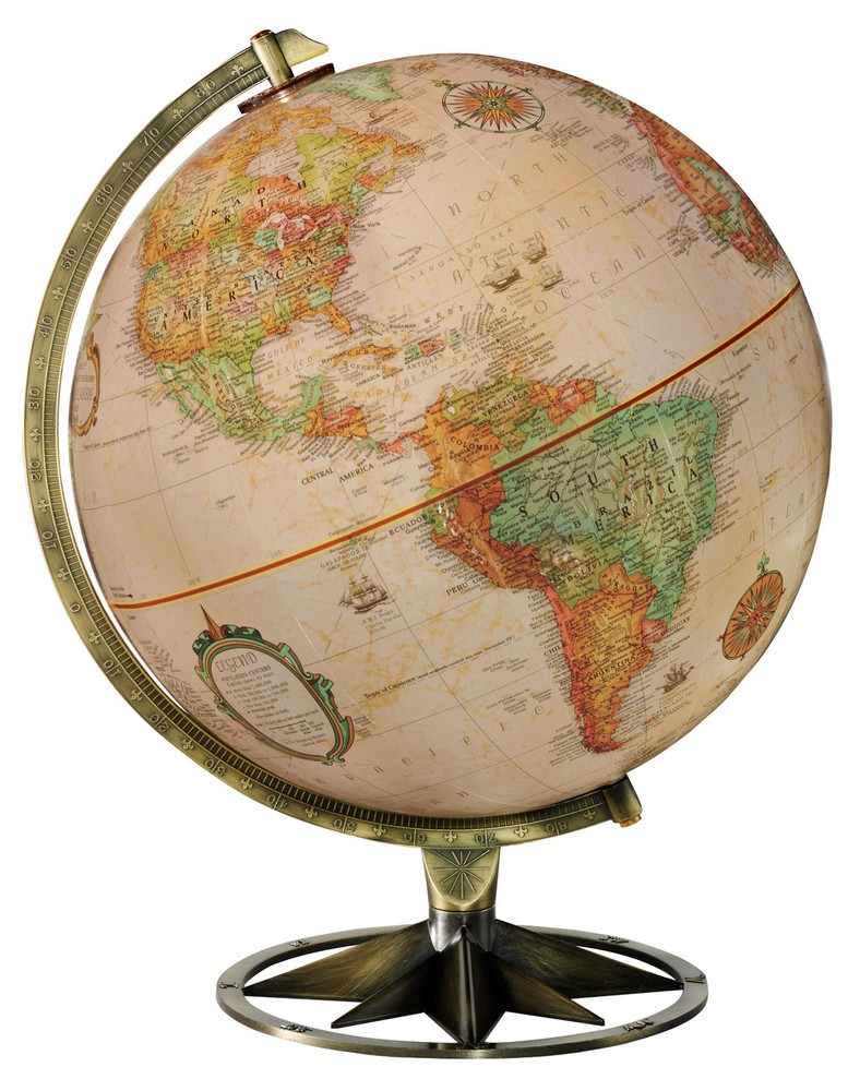 Replogle Compass Rose 12 Inch Desktop World Globe