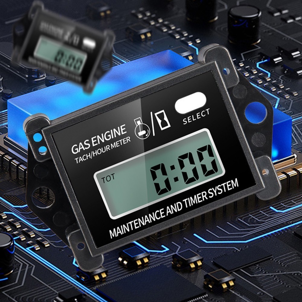 User Friendly Digital Tachometer Hour Meter for Motorcycle Maintenance Tracking