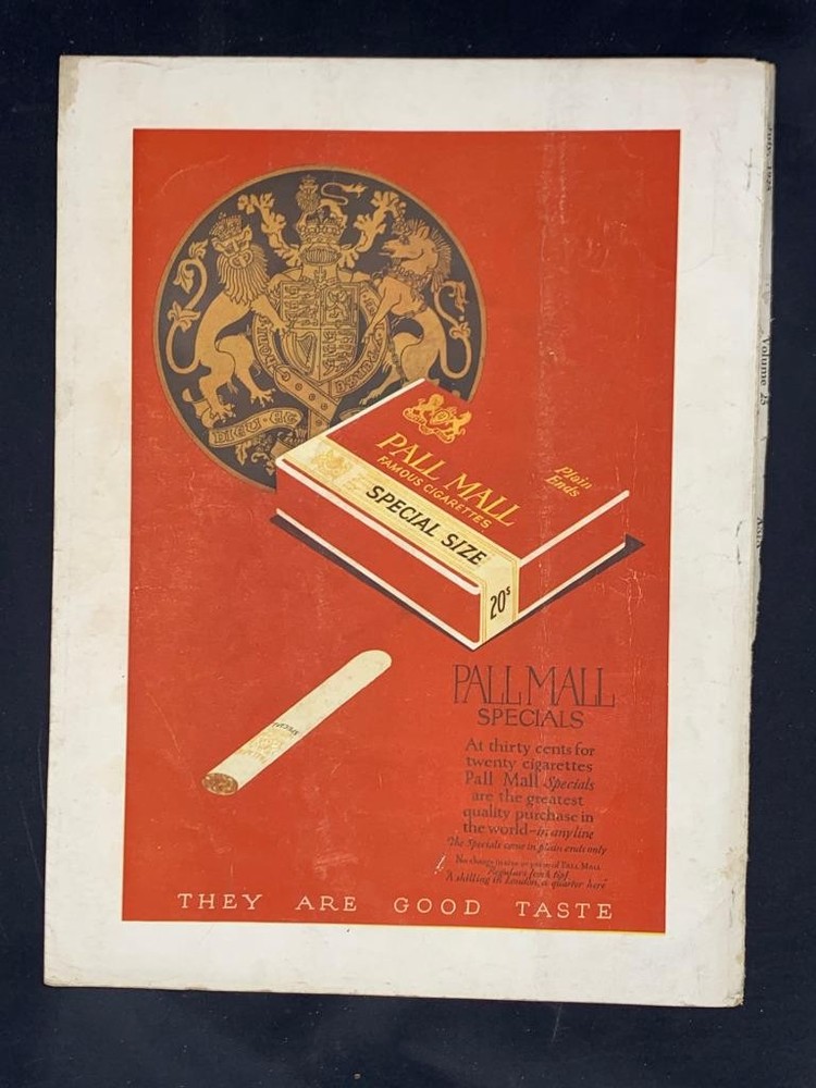 Magazine Ad - 1925 - Pall Mall Cigarettes